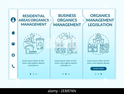 Biodegradable waste diversion initiatives onboarding vector template Stock Vector