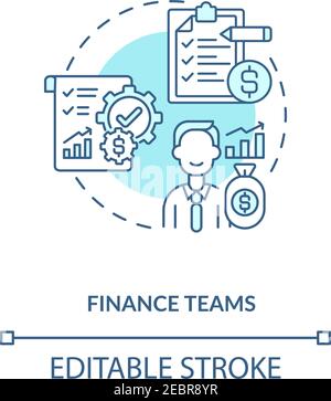 Finance teams concept icon Stock Vector