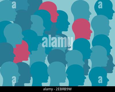 Herd Immunity concept illustration. background. Vector. Stock Vector