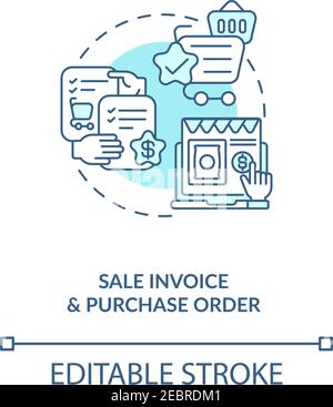 Sale invoice purchase order concept icon Stock Vector