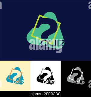 Quiz logo template. Quiz icon. Quiz simple logo. Vector logotype Stock Vector