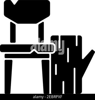 firewood wood timber glyph icon vector illustration Stock Vector Image ...