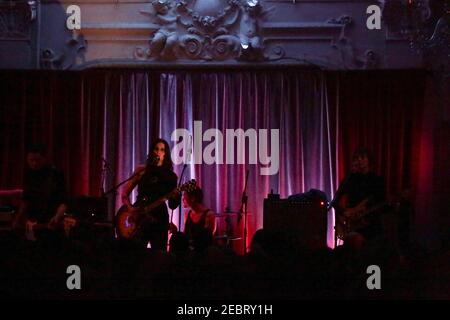 Chelsea Wolfe and her band performing live on stage at Bush Hall in London Stock Photo