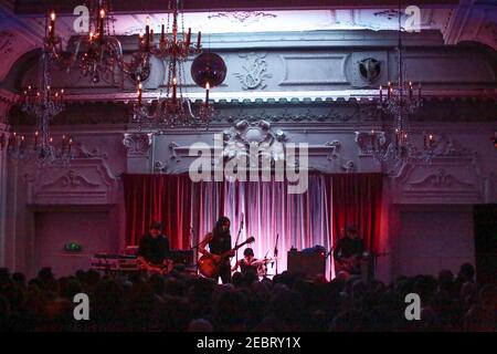 Chelsea Wolfe and her band performing live on stage at Bush Hall in London Stock Photo