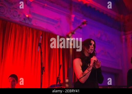 Chelsea Wolfe and her band performing live on stage at Bush Hall in London Stock Photo