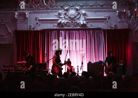 Chelsea Wolfe and her band performing live on stage at Bush Hall in London Stock Photo