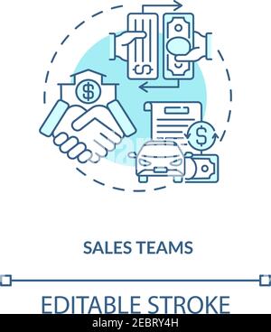 Sales teams concept icon Stock Vector