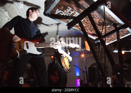 Chelsea Wolfe and her band performing live on stage at Bush Hall in London Stock Photo