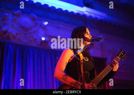 Chelsea Wolfe and her band performing live on stage at Bush Hall in London Stock Photo