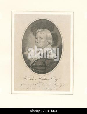 William Moultrie Esqr. Late Governor of S. Carolina, and Major Genl. in the American revolutionary war Stock Photo