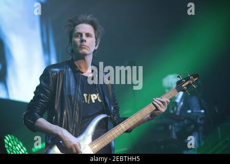 John Taylor of Duran Duran performing live on stage at the O2 Arena in London Stock Photo