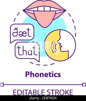 Phonetics concept icon Stock Vector