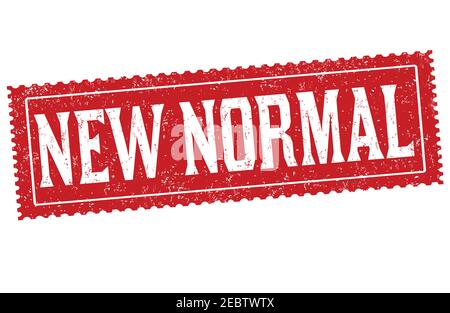 New normal sign or stamp on white background, vector illustration Stock Vector