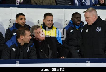 Soccer Football - Premier League - West Bromwich Albion vs Everton - The Hawthorns, West Bromwich, Britain - December 26, 2017   Everton manager Sam Allardyce with coach Duncan Ferguson and assistant manager Sammy Lee   REUTERS/Peter Powell    EDITORIAL USE ONLY. No use with unauthorized audio, video, data, fixture lists, club/league logos or 'live' services. Online in-match use limited to 75 images, no video emulation. No use in betting, games or single club/league/player publications.  Please contact your account representative for further details.