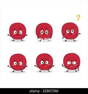Cartoon character of slice of beet with what expression. Vector illustration Stock Vector