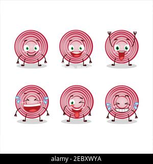 Cartoon character of slice of beet with smile expression. Vector illustration Stock Vector