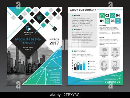 Company report brochure templates on grey background flat isolated vector illustration Stock Vector