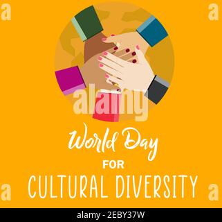 World Cultural Day Diversity Background Concept. Modern Abstract shapes wallpaper Stock Photo