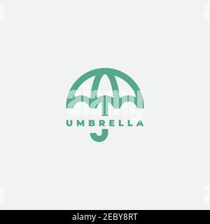 Umbrella logo design vector template Stock Vector
