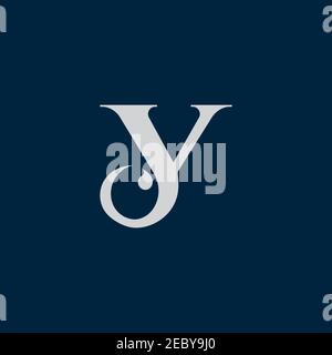 Letter Y C icon logo design template. creative initial C Y symbol. YC logo Stock Vector