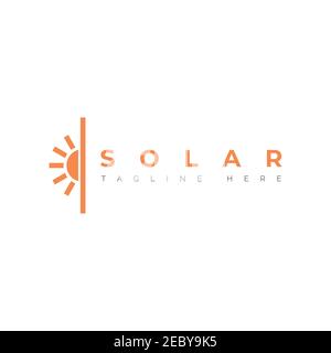 Sun logo design symbol illustration vector template Stock Vector