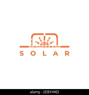 Sun logo design symbol illustration vector template Stock Vector