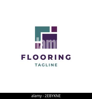 Flooring logo design vector template Stock Vector