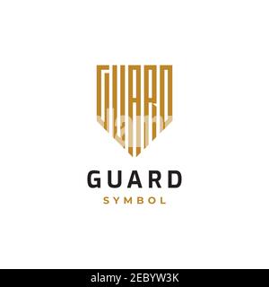 Letter guard shield logo design inspiration vector template Stock Vector