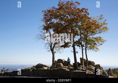 Hazel Mountain Overlook, Skyline Drive, Shenandoah National Park, Virginia Stock Photo