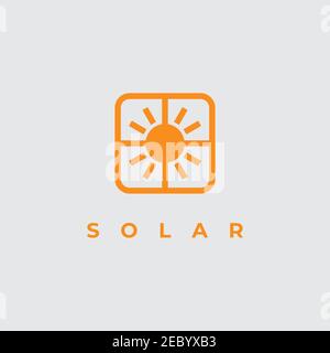 Sun logo design symbol illustration vector template Stock Vector