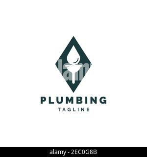 Plumbing logo design inspiration vector template Stock Vector