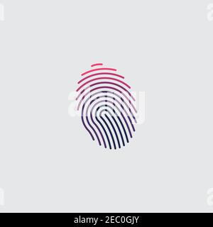 Fingerprint logo design symbol vector template Stock Vector