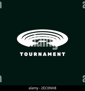Tournament arena logo design symbol illustration vector template Stock Vector
