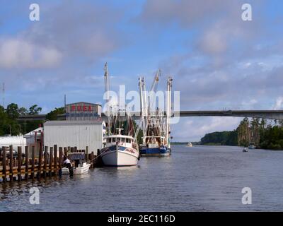 Intracoastal Waterway, Pamlico River, Hobucken, North Carolina Stock Photo