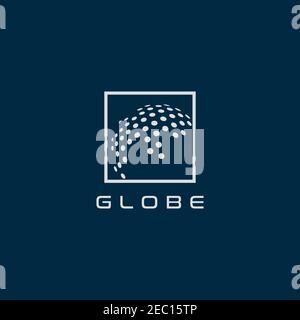 Creative globe logo inspiration vector template Stock Vector