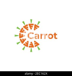 Letter C carrot logo design inspiration vector template Stock Vector