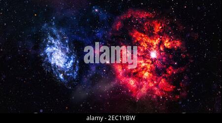 planets, stars and galaxies in outer space showing the beauty of space exploration. Elements furnished by NASA . - Image Stock Photo