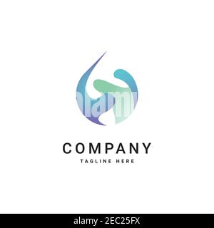 Creative water logo design symbol vector template Stock Vector