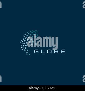 Globe logo design symbol inspiration vector template Stock Vector