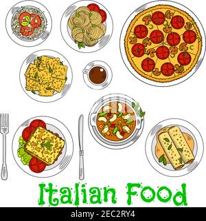 Italian creamy rice meal with vegetable, risotto Stock Vector Image ...