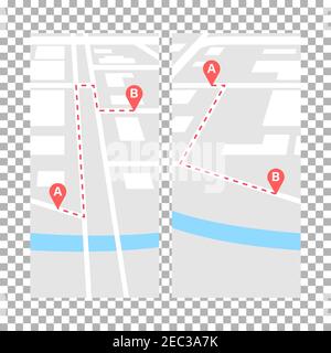 Modern map, great design for any purposes. City map with gps navigator Stock Vector