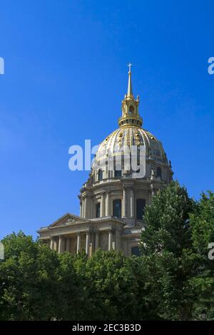 Dome Church, Hotel des Invalides, Paris, France. The Hotel des Invalides was built by Louis XIV to house wounded and retired veterans. Stock Photo