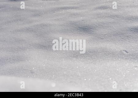 Pure Snow Landscape on Winter Surface in White Stock Photo