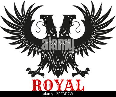 coat of arms black silhouette and double contour Stock Vector Image ...