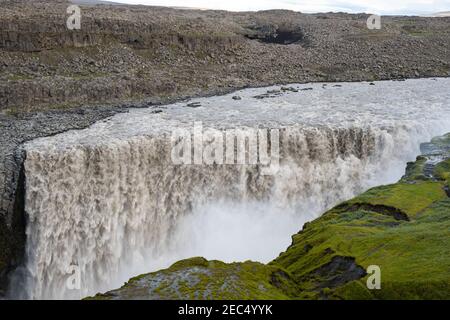 Dettifoss waterfall in Jokulsa a Fjollum river in the countryside of north Iceland Stock Photo