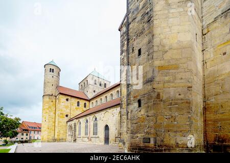 Sankt Michael church or Michaeliskirche in Hildesheim, Germany. Stock Photo