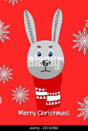 Merry Christmas, holiday, celebration greeting and invitation card, banner, frame, header, postcard. Layout template. Cartoon flat illustration with Stock Vector