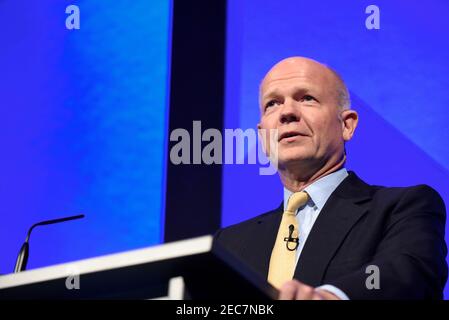 William Hague, The Lord Hague of Richmond, is a British Conservative politician and life peer. He represented Richmond, Yorkshire, as its Member of Parliament (MP) and was the Leader of the Conservative Party from 1997 to 2001. He was Secretary of State for Foreign and Commonwealth Affairs from 2010 to 2014 and was the Leader of the House of Commons from 2014 to 2015. Stock Photo