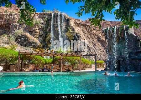Ma'in Jordan Hot Springs Spa Resort Swimming Pool Stock Photo