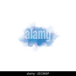 Watercolor brush blue. vector illustration Stock Vector